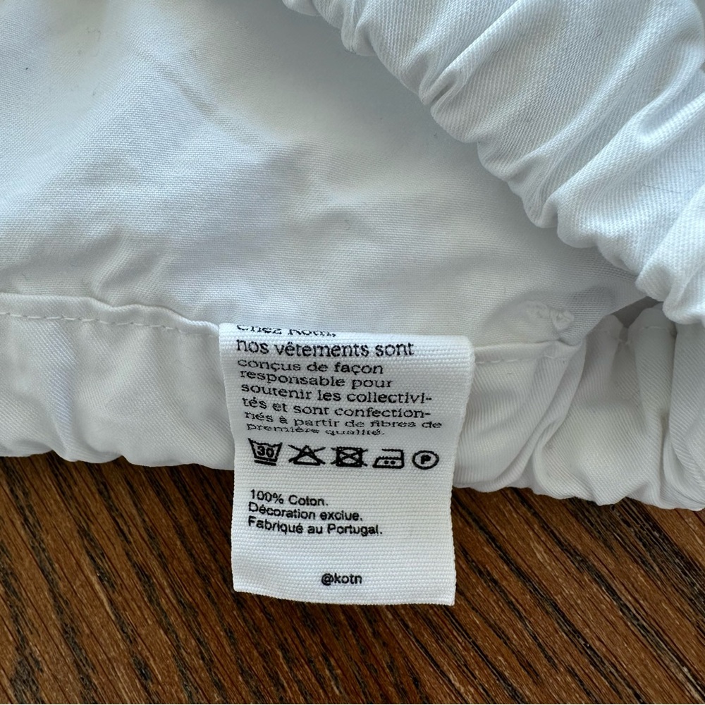 KOTN Women's Merire Pull On Shorts 100% Organic Cotton White | Size Small - Picture 6 of 12